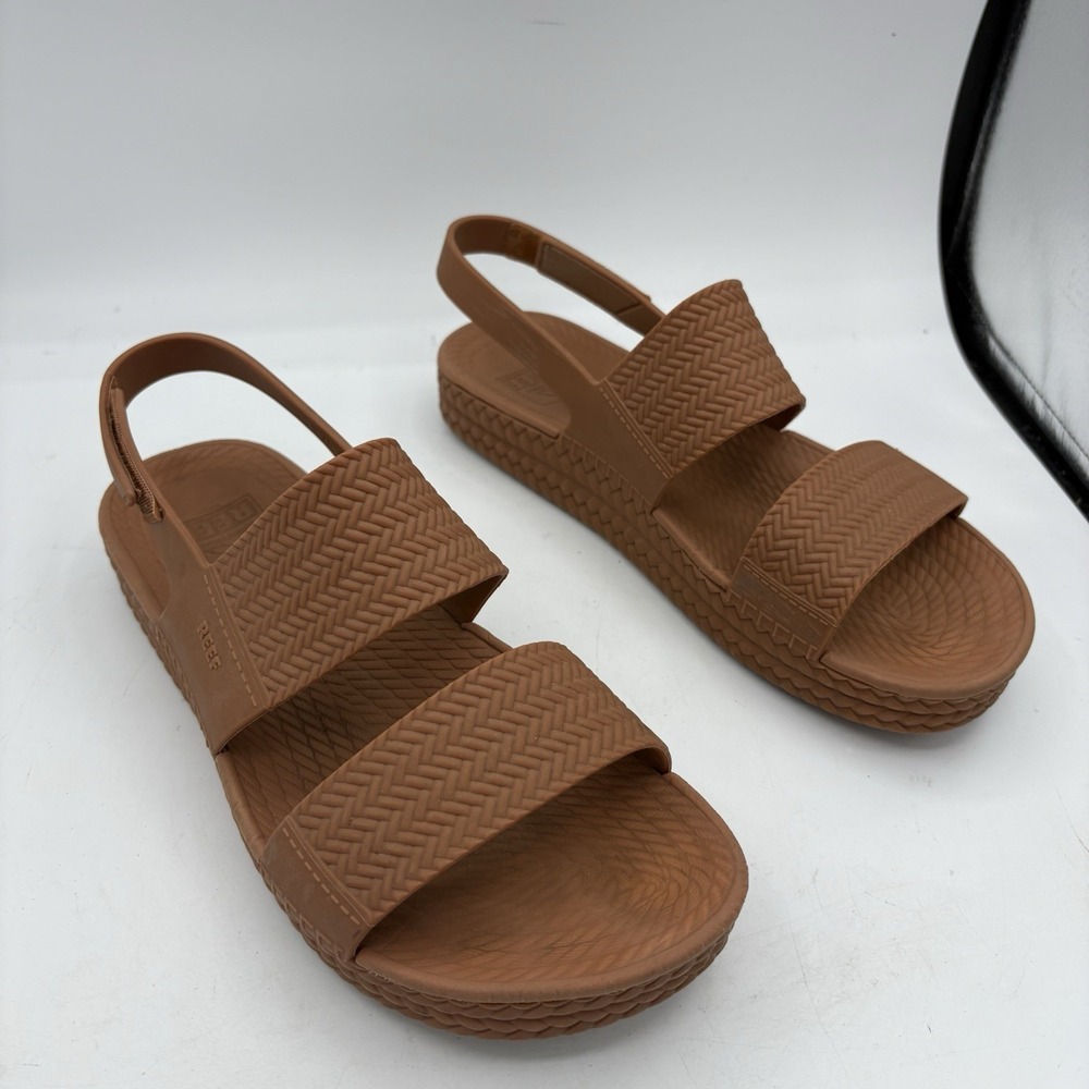 Reef Women's Tan Brown Platform Slingback Sandals